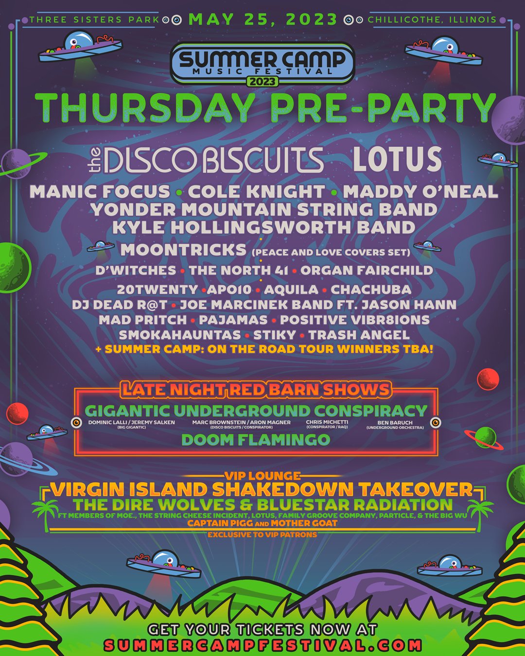Thursday PreParty Lineup Released Summer Camp Music Festival